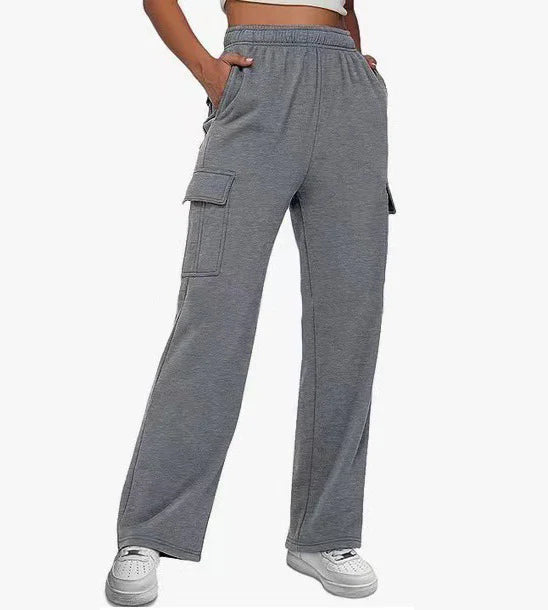 New Pocket Design Touch Work Pants Casual Pants For Women