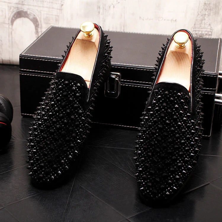 Dark Stud Loafers